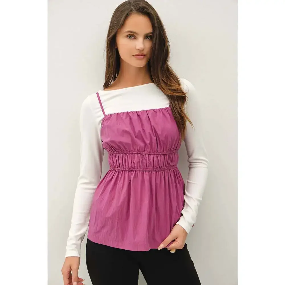 RUCHED CAMI TOP
